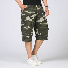 Новинка летние камуфляжные карго шорты мужские до колен военные камуфляжные Шорты повседневные хлопковые мешковатые тактические шорты размера плюс 5XL