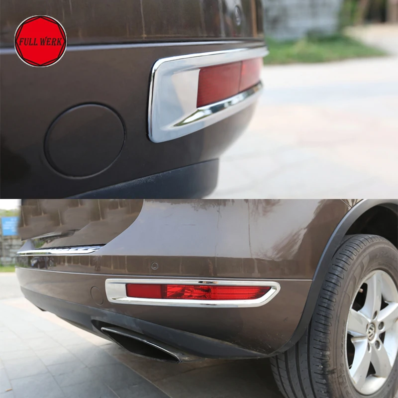 Car Styling ABS Chrome Rear Fog Lamp Light Trim Cover fit for Touareg 2011-2015 Decoration Sticker Protector Exterior Accessory