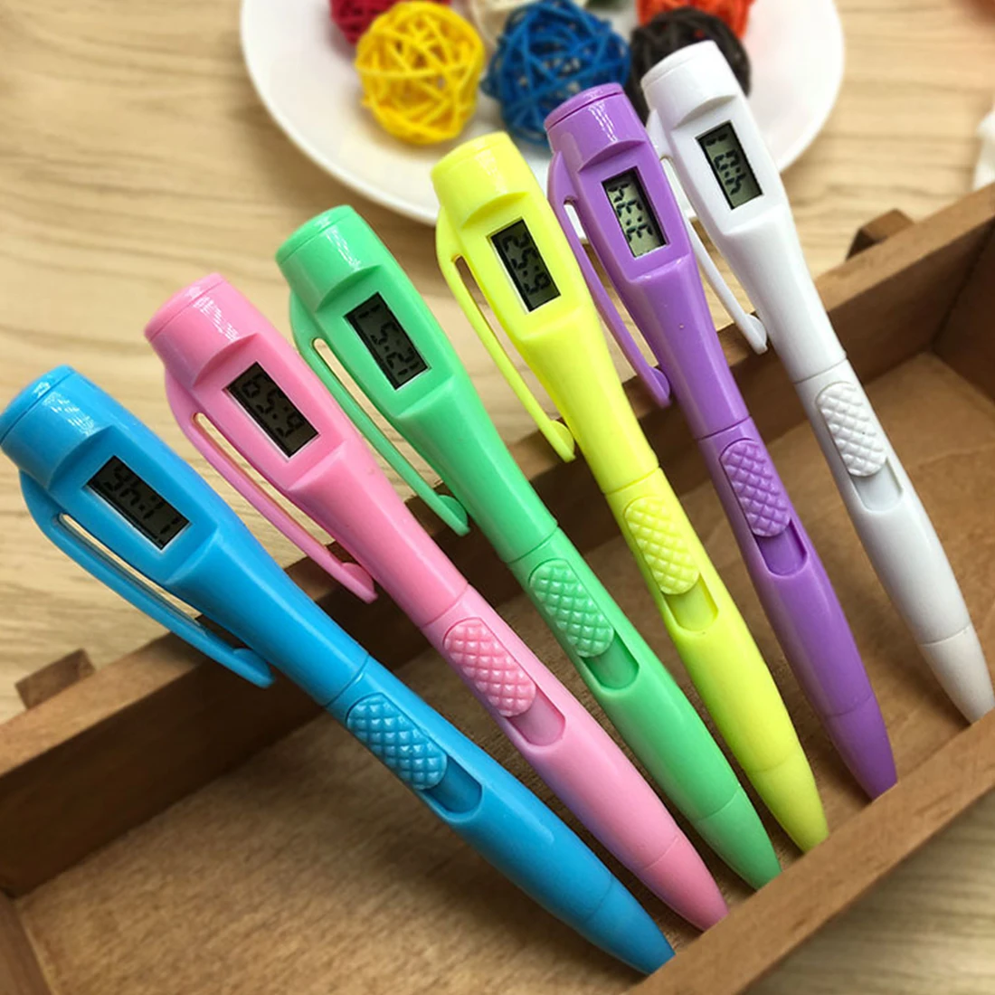 FangNymph 1 pcs Electronic Watch Pen for Office Clock Electronic Test Ball Pen Kawaii Creative Office Supplies Ballpoint Pens