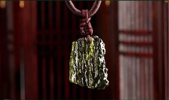 

Unique Necklace Hot Sale Natural Czech meteorite fall rough stone crystal pendant Energy stone of men and women wholesale 4--5g