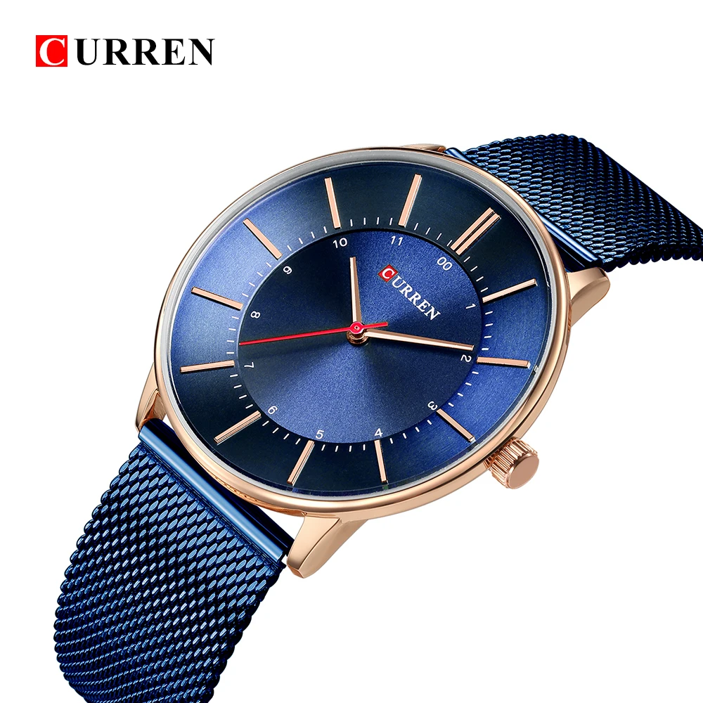 CURREN 2019 Топ бренд класса люкс модный кожаный ремешок кварцевые мужские часы