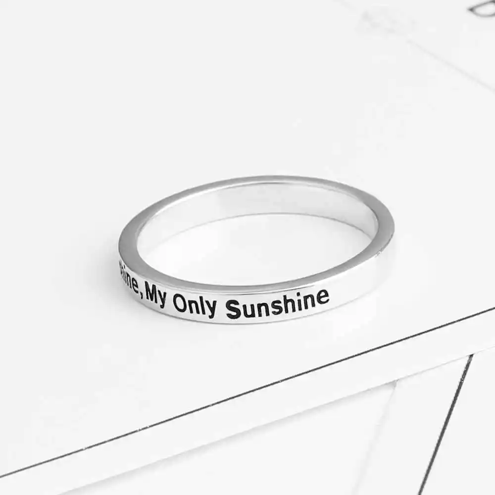 You Are My Sunshine New 925 Sterling Sliver Rings for Women Fairy&Romantic Style Jewelry High Quality Gift JewelOra RI102765
