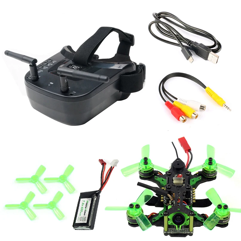 

Mantis85 85mm 5.8G FPV Micro Racing Drone Quadcopter BNF 600TVL Camera VTX & Double Antenna 3 Inch Mini Video Goggles for FLysky
