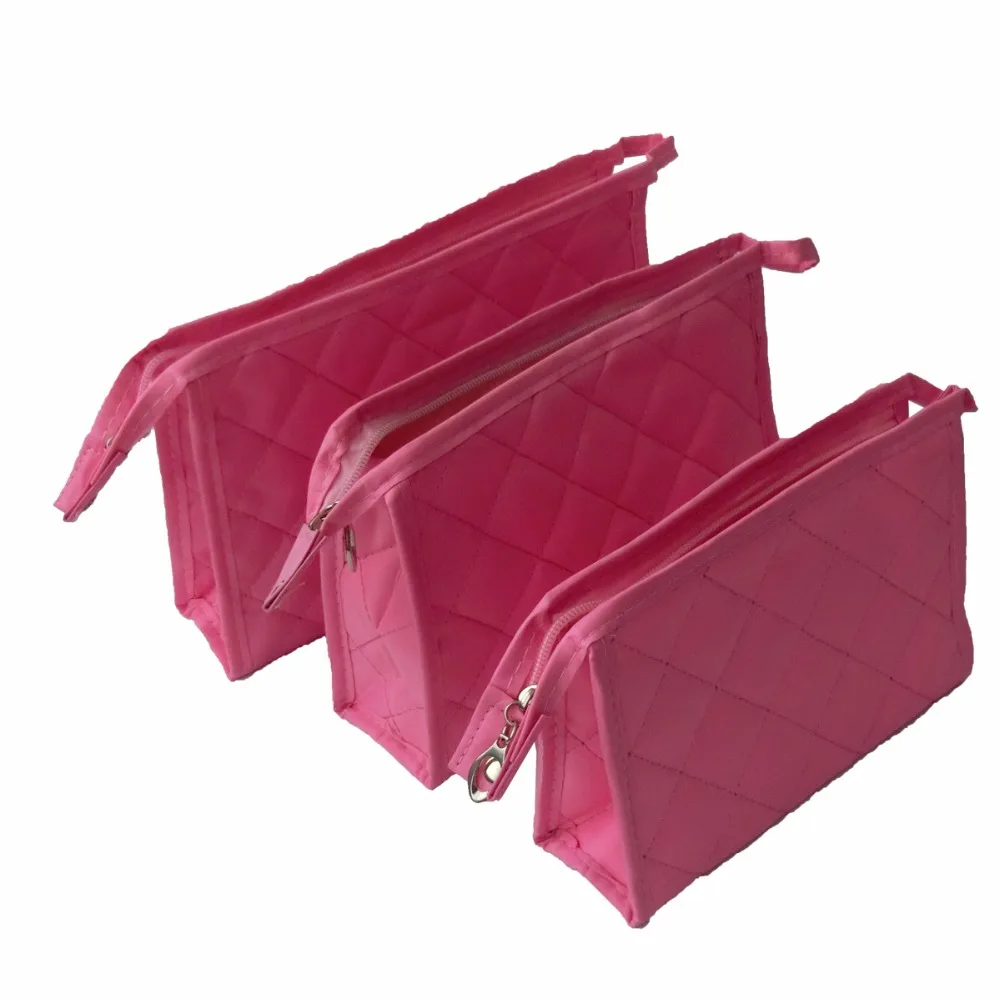 2Pcs Luxury Cosmetic Bag Make Up Mirror Storage Bag Soft Material With A Zipper Beautiful Makeup Tool For Beauty Women