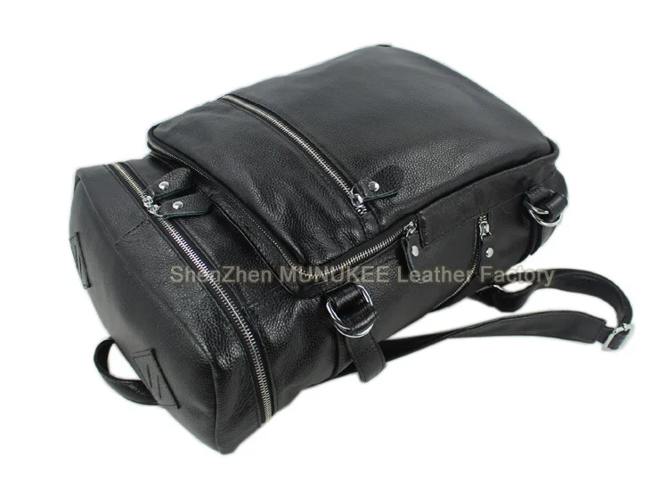 Модный мужской кожаный рюкзак коричневый рюкзак из натуральной кожи Мужская школьная сумка рюкзак для путешествий Черный
