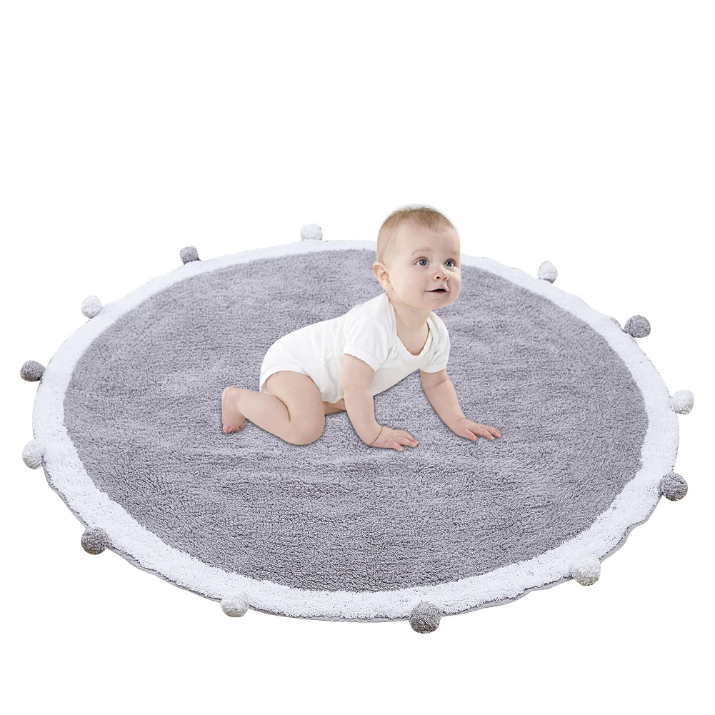 Tapete de Pelúcia Esteira do Bebê Ninho de Sono Tapete do Bebê Ginásio dos Desenhos Bola de Pele Crianças Tapete Jogar Jogo Redonda Quarto Animados 10 Brinquedos e hobbies