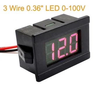 

Mini Digital Voltmeter DC 4.5V to 30V Digital Voltmeter Voltage Panel Meter For 6V 12V 24V Electromobile Motorcycle Car 0.56 ''