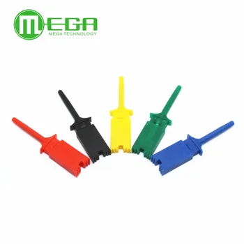 

10pcs Test Hooks Clips for Logic Analyzers Logic Test Clip 5 Colors: Red Black Yellow Green Blue DIY
