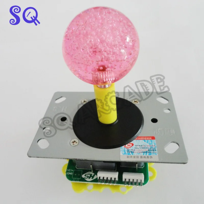 

4 pcs Newest Arcade LED Joystick with 45mm Crystal Babble ball top 4 colors Illuminated LED Joystick with 8 way 4 way restrictor