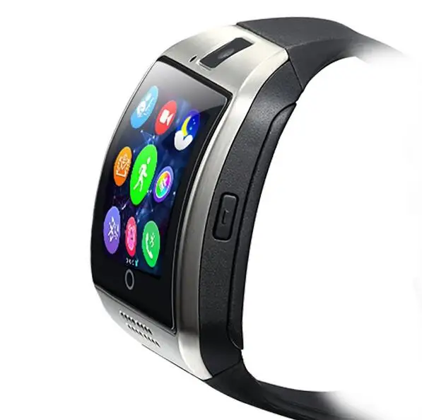 Bluetooth Смарт-часы для мужчин Q18 с сенсорным экраном большая батарея поддержка TF sim-карты камера для телефона Android Smartwatch PK DZ09