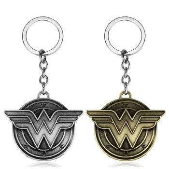 

Movie Wonder/Woman Weapon Model Shield Keychain Women Men Car Keyring Metal Pendant Key Holder
