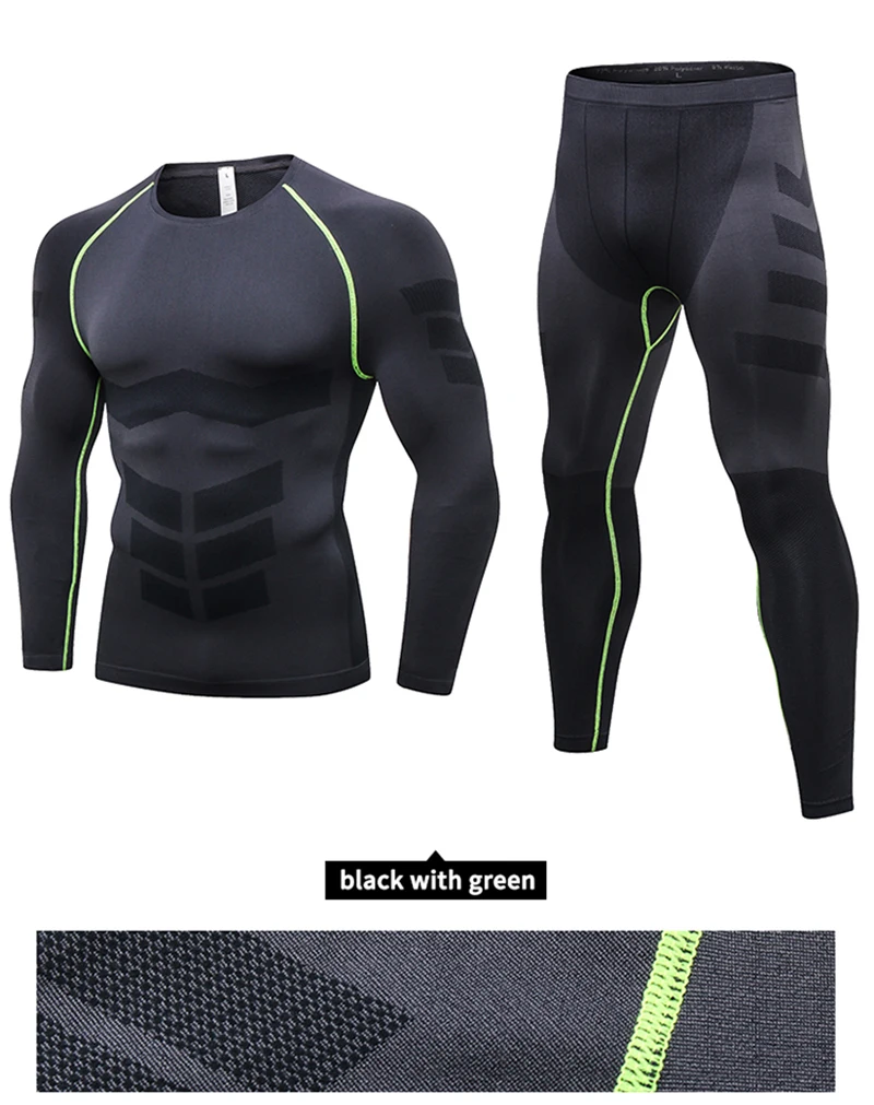 2019 New 2 pieces Running Set Fitness Compression Gym Clothing Men Qucik Dry Sport Training Running Suit Elastic Mens Sportswear 2019 New 2 pieces Running Set Fitness Compression Gym Clothing Men Qucik Dry Sport Training Running Suit Elastic Mens Sportswear