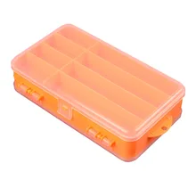 Пластик рыболовные приманки крючок приманки рыболовные снасти ящик для хранения Чехол Container8 отсеками из АБС-пластика, не съемные Аксессуары#4D24