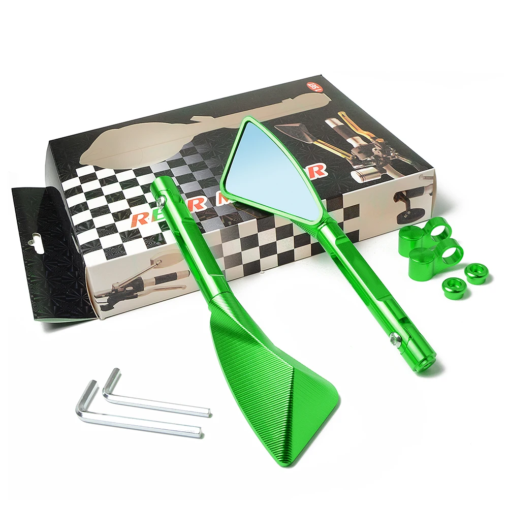 

Universal Motorcycle CNC Side Mirror Rearview Scooter Rear Mirrors For Kawasaki ZRX1100 ZRX1200 ZX1100 ZZR1400 Ninja250 dropship
