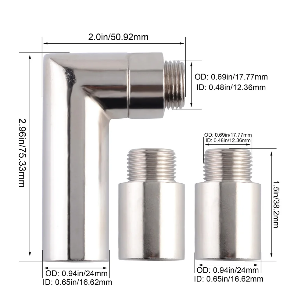 Lambda O2 расширитель датчика кислорода распорка 90 градусов 02 расширительный угловой удлинитель, разделитель для Decat& Hydrogen M18* 1,5