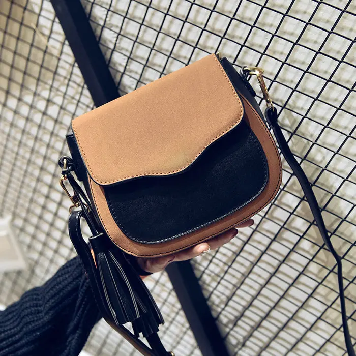  Yuhua 2019 new trend women handbags retro simple flap fashion shoulder bag tassel ornaments woman m - 32818395676