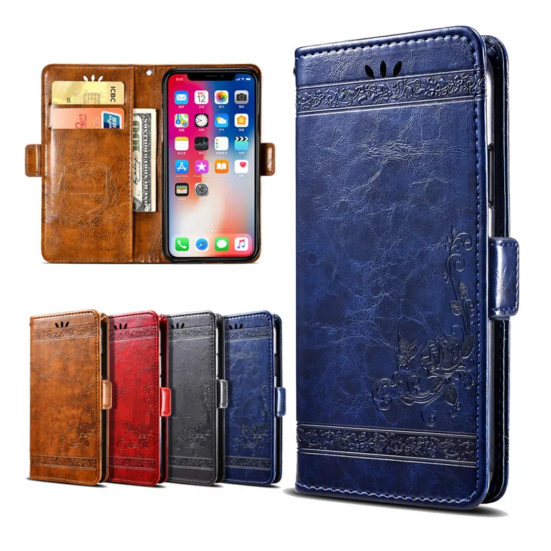 

Vintage PU Leather Cover Embossed Flowers Wallet Case For Lenovo Vibe C A2020 C2 P1 P1M P2 Shot Z90 S1 Lite Zuk Edge Z1 Z2 Plus