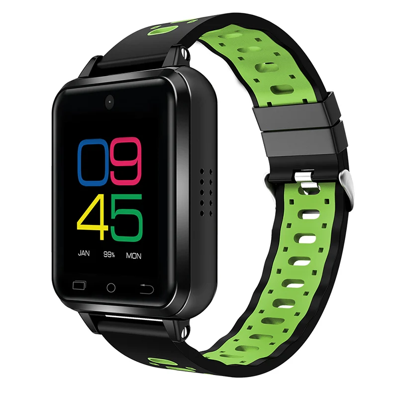 Q1 Pro 4G Смарт часы MTK6737 четырехъядерный 1 ГБ/16 ГБ Android 6 gps наручные часы 1,5" 720 мАч камера IP67 водонепроницаемый монитор сердечного ритма - Цвет: Green