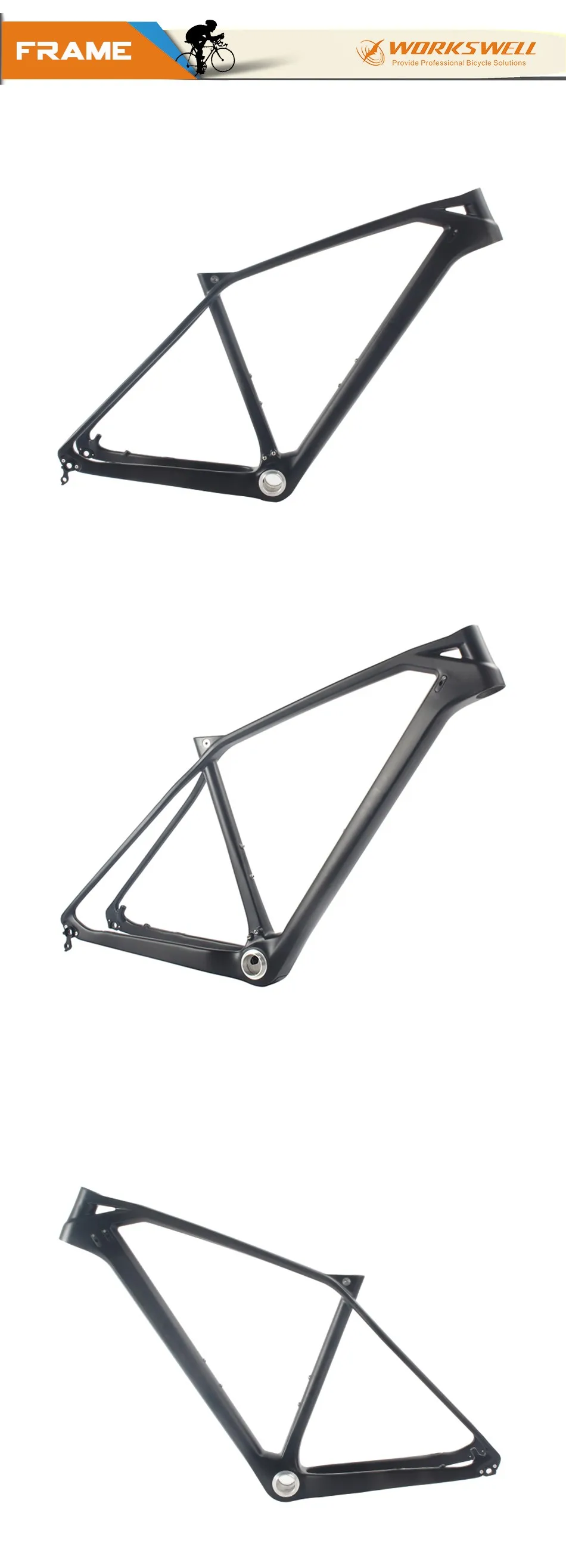 Top Best selling high quality frame 100% carbon Taiwan carbon frame with clamp headset quick release 2