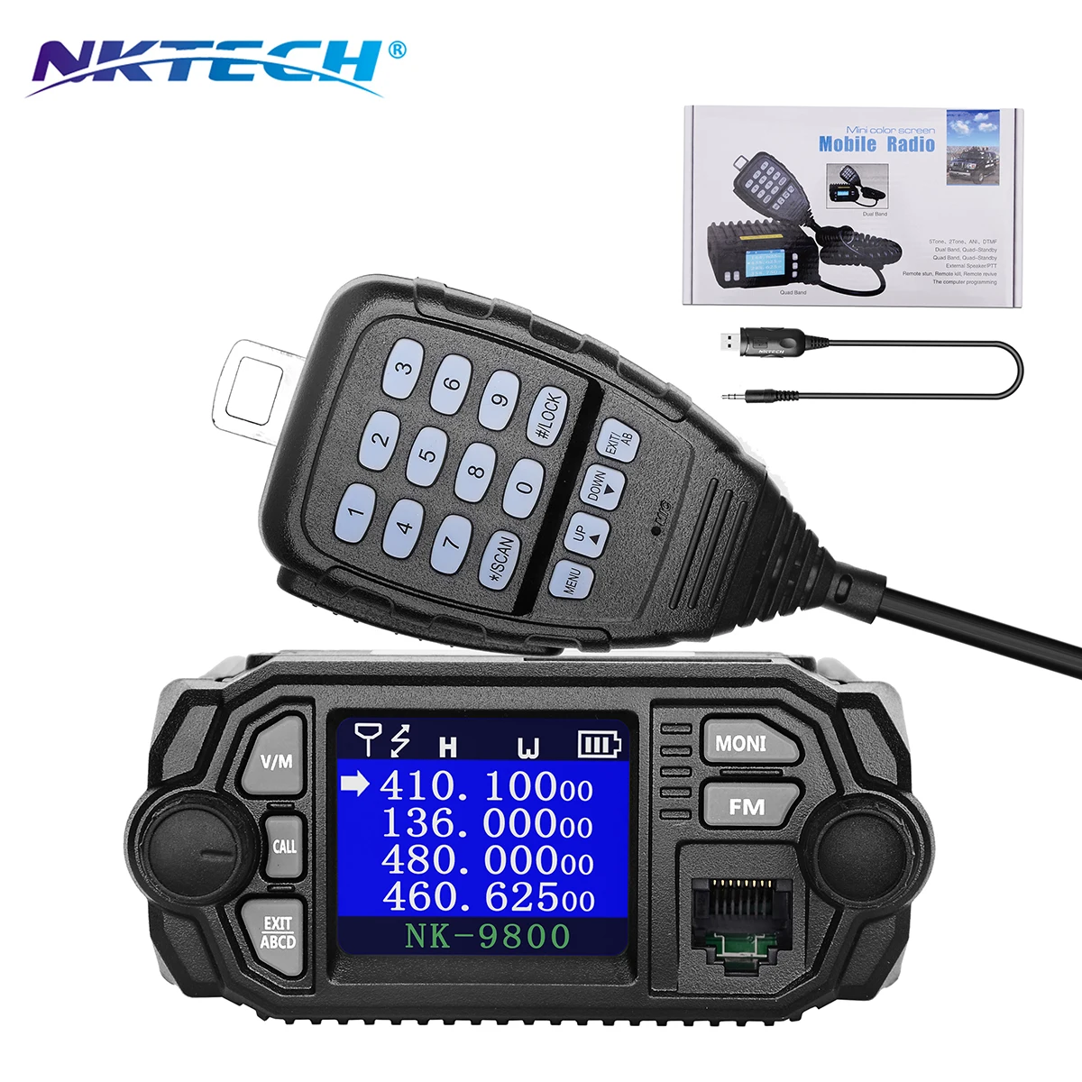 Nktech NK 9800 dual band quad ожидания 5 тон 2 CTCSS/DCS 25 Вт УКВ 20 UHF автомобилей /багажник мобильный