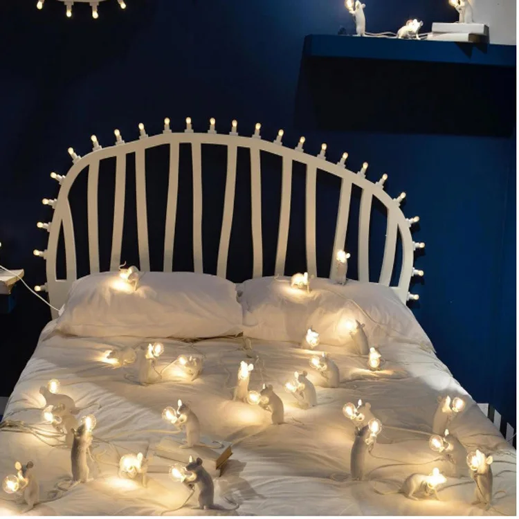  SELETTI Modern Resin Mouse Table Lamp LED E12 mouse Table Lamps Desk Nordic Kids' Room Decor LED Ni - 33042439258