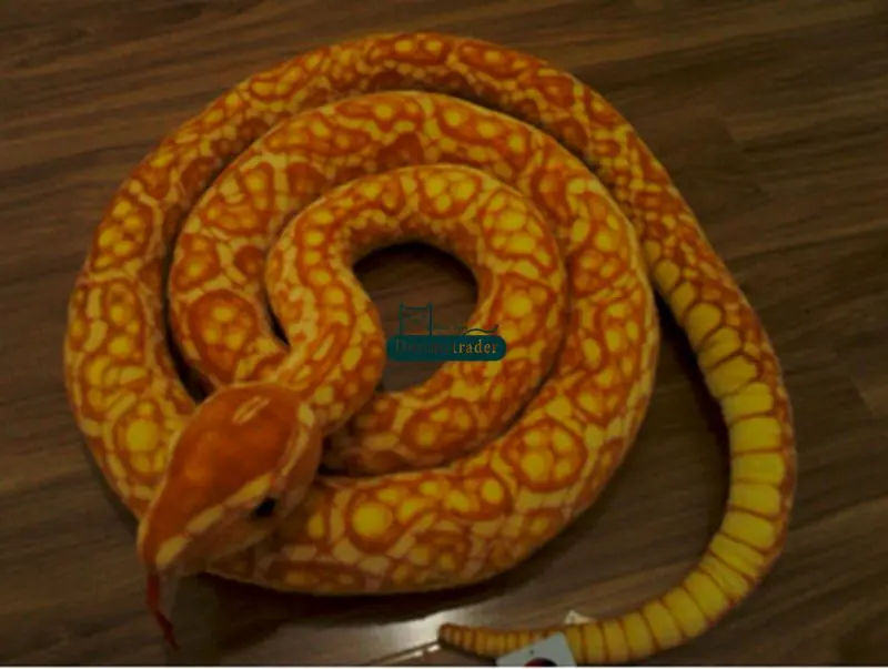 Dorimytrader 300cm Giant Simulated Animal Snake Plush Toy Soft Stuffed Snakes Tricky toys Photography props 118inches DY61677(6)_2