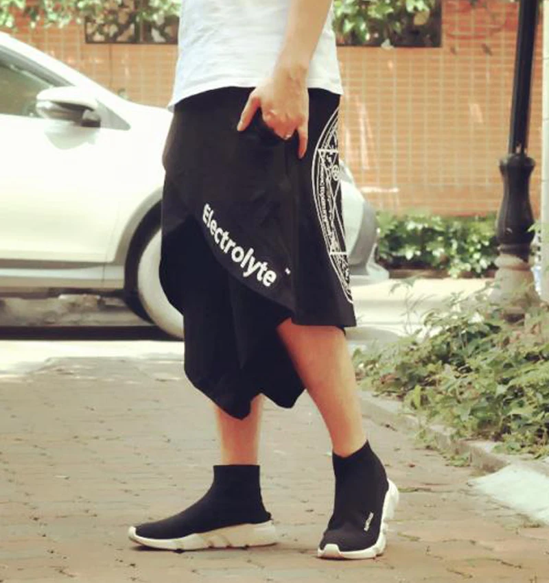 Kilt Men Shorts Black Hip Hop  (11)