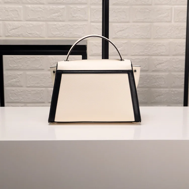 Novo couro genuíno de luxo moda feminina