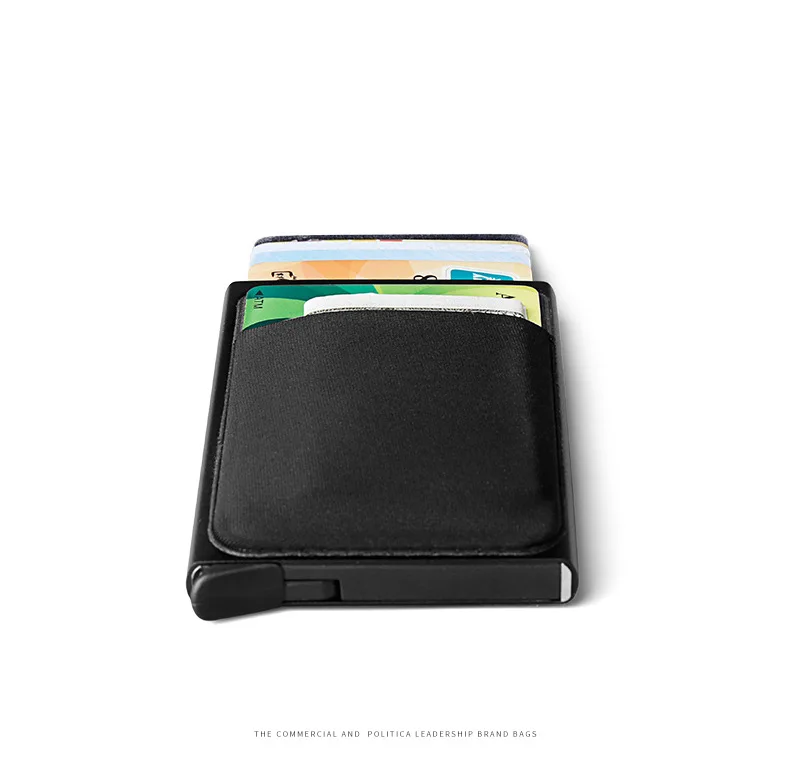 Противоугонный мужской держатель для кредитных карт Rfid блокирующий кошелек безопасности id Алюминиевый металлический дорожный кошелек Бизнес чехол для банковских карт протектор