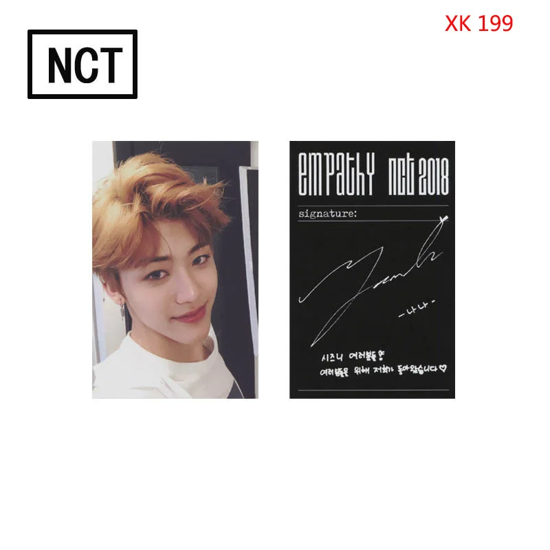 

NCT 2018 EMPATHY REALITY Black Card Homemade Signature Card MINI-Card