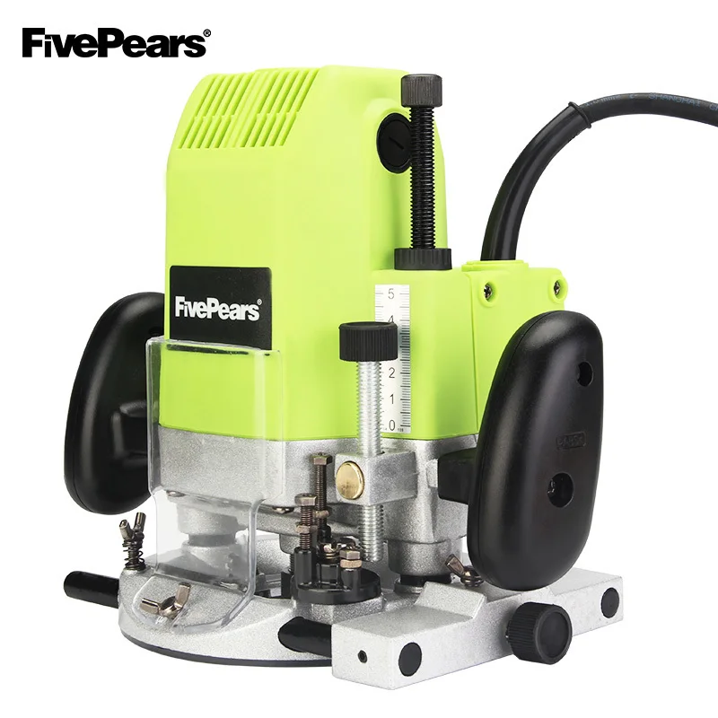 FIVEPEARS 1850 W enrutador eléctrico 6mm 8mm 12mm recortador de carpintería recortador de ranura máquina de regalo 1/2