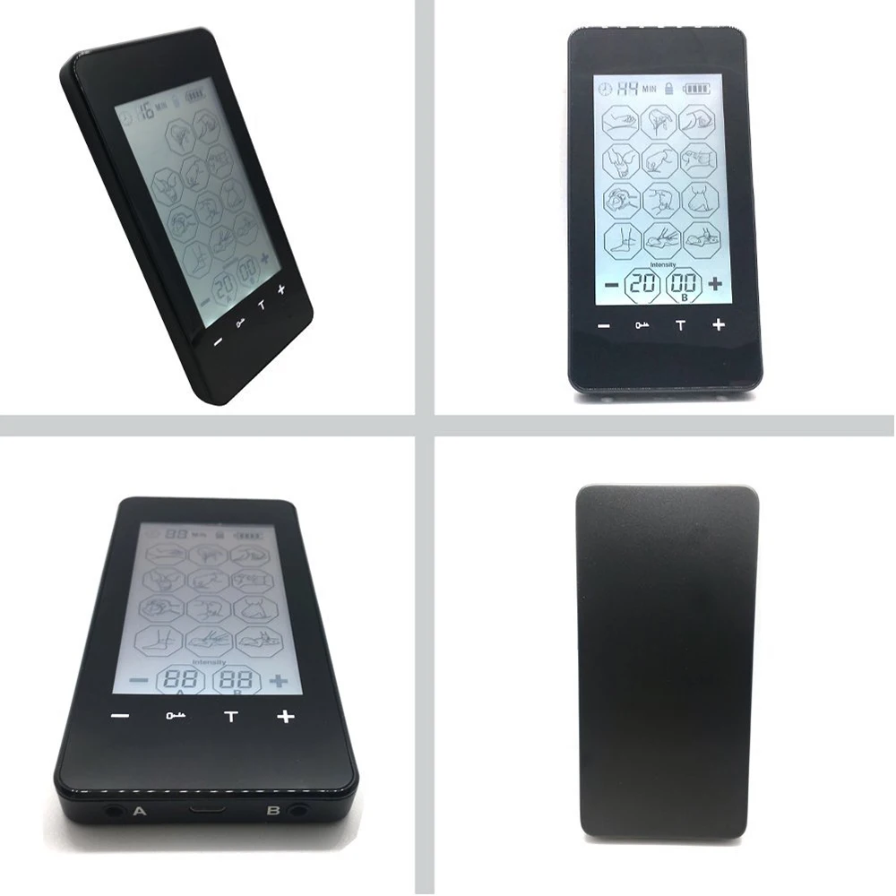 Rechargeable Body Massager 12-Mode Touch Screen Backlight Massage Instrument TENS Physiotherapy anti-stress Pain Relieve Machine