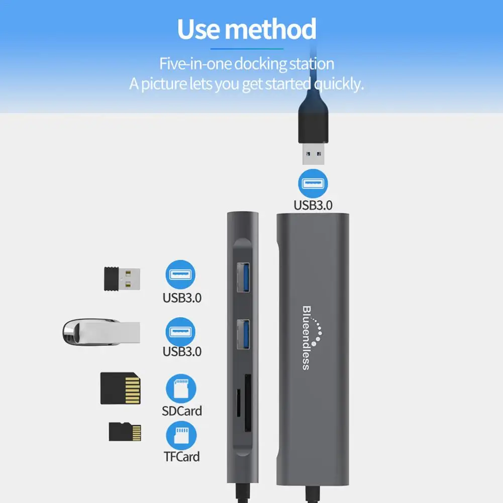 USB TYPE C HUB to Multi USB 3 0 TF SD Card Slot for MacBook Pro 4