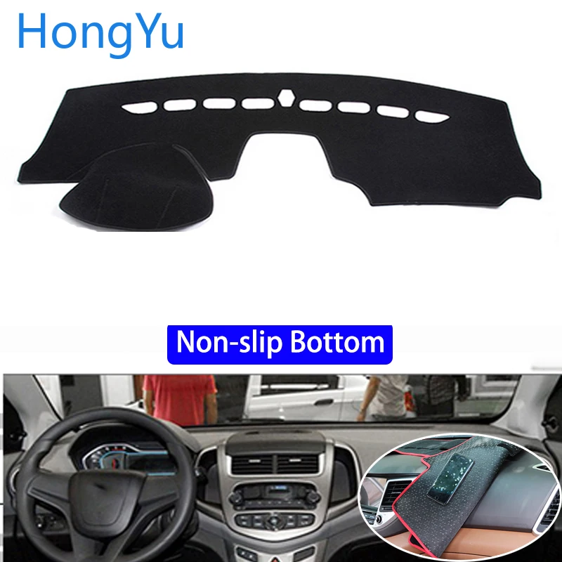 

For Chevrolet Aveo sonic 2014 - 2017 Car Styling Non-Slip Bottom Covers Dashmat Dash Mat Sun Shade Dashboard Cover Capter