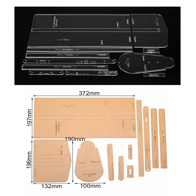 Акриловый шаблон для симпатичная сумка через плечо мягкий кожаный шаблон для рукоделия DIY простой стиль сумка трафарет для шитья