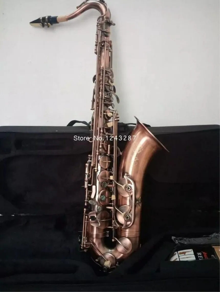 

Musical instruments Tenor Saxophone Antique CopperFrance 54R Tenor Bb flat Sax Professional Sax mouthpiece with Accessories