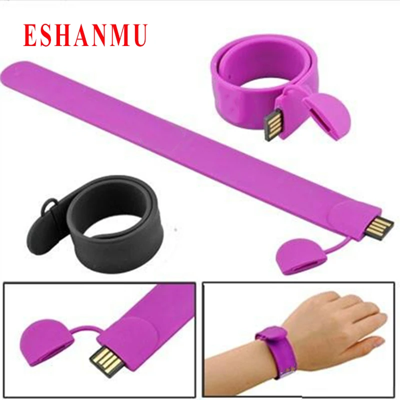 

Real capacity colorful bracelet wrist band USB Flash drive silicone USB Stick Pen Drive 4GB 8GB 16GB 32GB free logo over 50pcs