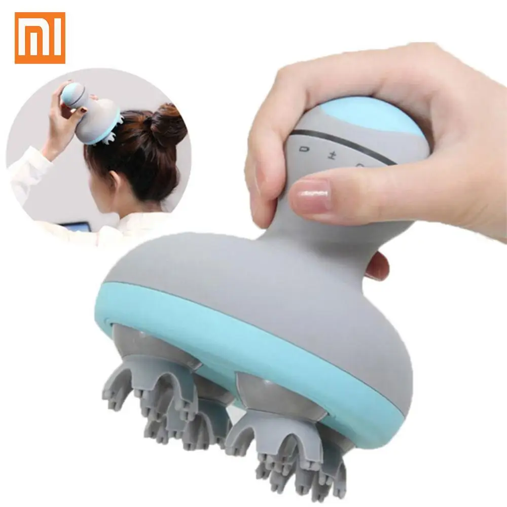 Xiaomi Youpin Head Massager Device 3D Stereo Massage IPX7 Waterproof Two Way Surround Four Wheel Rotation