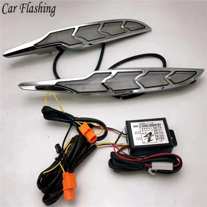 Car Flashing 2 pcs for Mazda 3 Mazda3 Axela 2017 2018 LED DRL Daytime Running Light Daylight