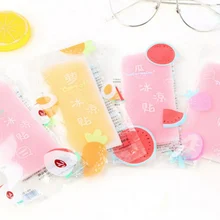 2 шт./партия, Летний Фруктовый аромат, охлаждающий гелевый патч, безопасная перегрев, головная боль для детей, облегчение мигрени, горячая погода, паста