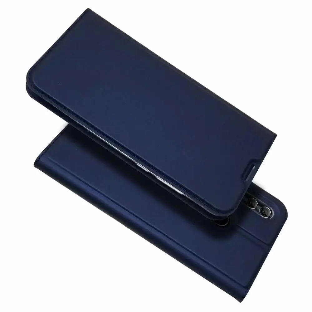 Раскладной Магнитный чехол для Asus Zenfone Max Pro M1 ZB601KL/ZB602KL, чехол-книжка с подставкой и отделением для карт, защитный кожаный чехол-кошелек для телефона - Цвет: Синий
