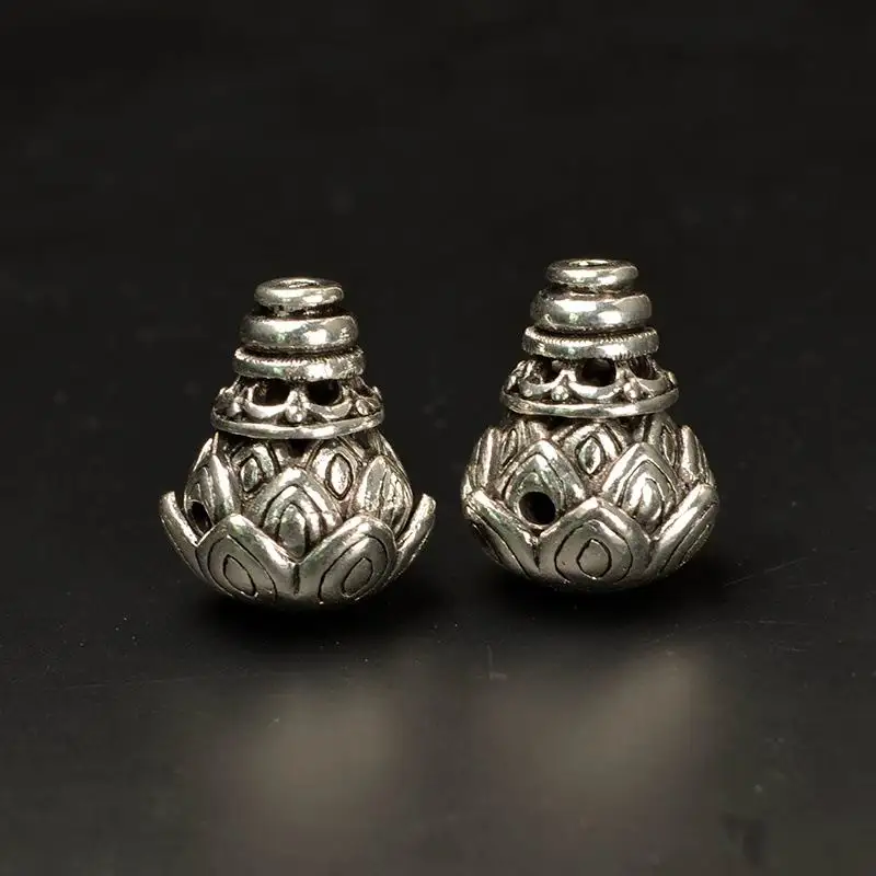 

16x19mm 3pcs Tibetan silver Lotus Flower Spacer Beads Guru Beads DIY Buddha Beads Jewelry Accessories J2134