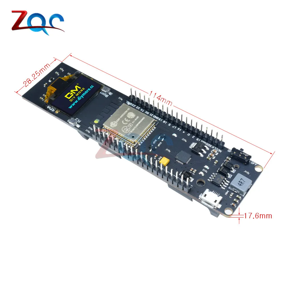 0 96 дюймовый OLED ЖК дисплей ESP32 ESP 32 ESP8266 CP2102 WiFi Bluetooth модуль 18650 литиевая батарея