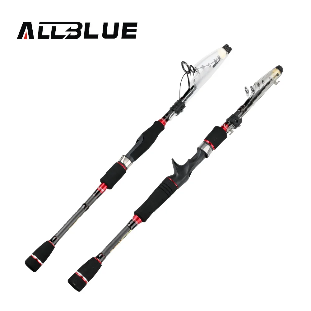 

ALLBLUE RedWolf Carbon Fiber Telescopic Fishing Rod 1.95m 2.1M 2.4M 2.7M Spinning Casting Rod Saltwater Fishing Travel Rod