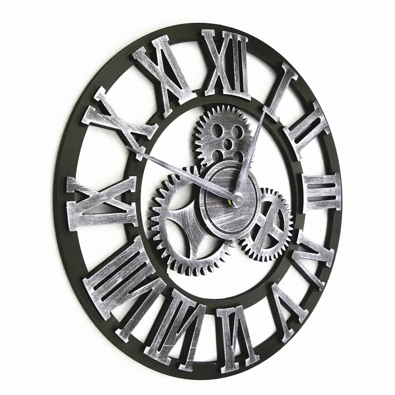 Винтажные деревянные настенные часы в стиле ретро дизайн украшения Wanduhr круглые