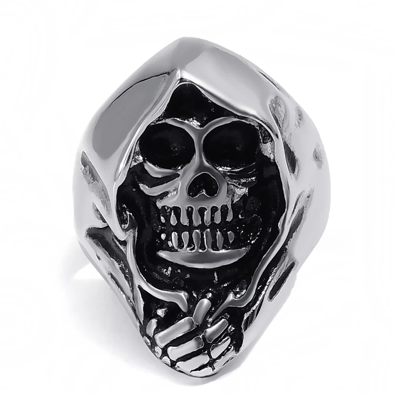 Grim reaper ring in sterling silver