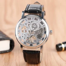 New Arrival Hand Winding Mechanical Wristwatch Luxury Winner 4 types Available Skeleton Dial Men Women Watch
