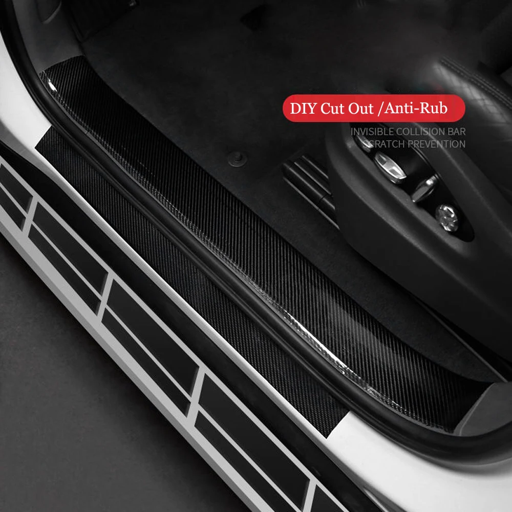 

For AMG Mercedes W212 CLS CLA GLE W202 Carbon Sticker Car Edge Door Sill Guard Anti-Rub Sticker DIY Car Styling Mouldings Strips