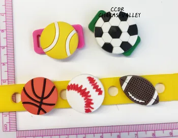 

CCOR 30PCS PVC Ball Sport Shoe Charms Fit Kid's Cross Shoes, Cross Bracelets, Shoe Accessories, Children gift