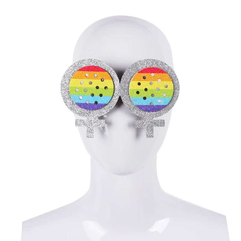 H& ZY Gay Pride Косплей Опора украшения очки аксессуары ЛГБТ для мужчин и женщин транссексуал символ радуги очки - Цвет: Glasses A